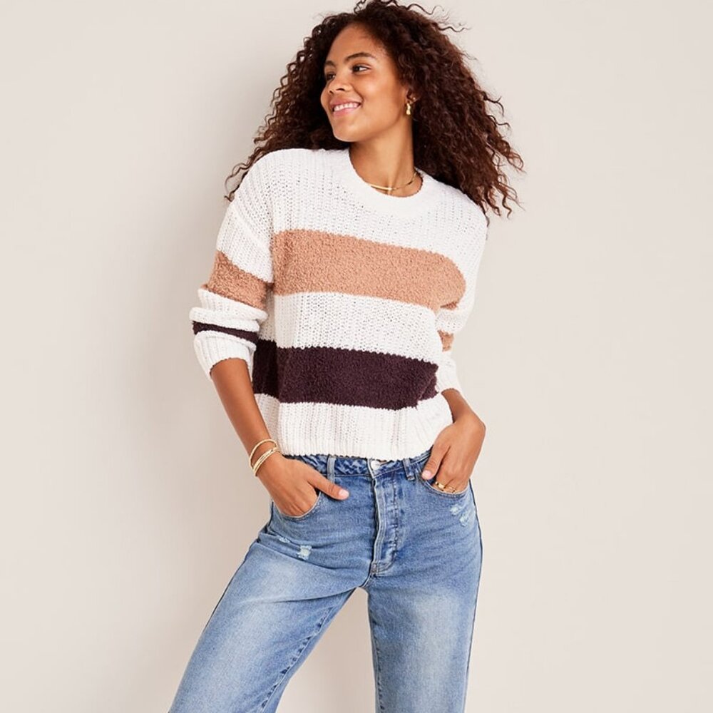 Maxine Striped Chenille Sweater (Medium)